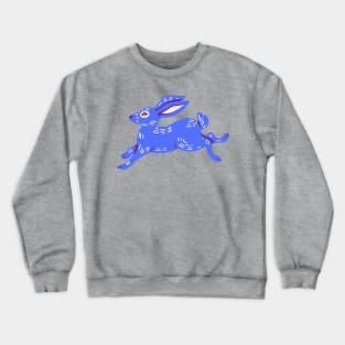 Blue Running Hare Crewneck Sweatshirt